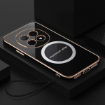 Xiaomi Redmi Note 14 Pro+ dėklas Redmi Note 14 Pro telefono dėklas Magnetinis pritraukimas Dengtas smūgiams atsparus silikoninis galinis dangtelis Case & Strap&Redmi Note 14 Pro 4G (Global)