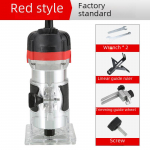 Elektrinė medžio apdirbimo pjovimo ir pjovimo staklės &ndash; elektriniai graviravimo ir frezavimo įrankiai EU Standard Aluminum Trimmer (Red/Black)