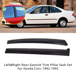 Kairės ir de&scaron;inės durų apdailos juostelių stulpelio apdailos rinkinys SLJ-1173A-BK Honda Civic 92-95