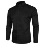 Nauji dideli vyri&scaron;ki mar&scaron;kiniai ilgomis rankovėmis Kelių spalvų Slim Fit mar&scaron;kinėliai Vyri&scaron;ki madingi verslo mar&scaron;kinėliai Vyri&scaron;ki mar&scaron;kinėliai 2XL juoda