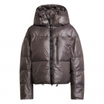 Adidas X Stella McCartney Truenature pamink&scaron;tintas &scaron;iltas laisvas trumpas striukė su gobtuvu Moteri&scaron;ka striukė anglies pilka IW9841 2XS