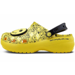 Crocs Smiley X Classic Clog Eva Storas Padas Debesų Batai Moteri&scaron;ki Clogai Geltoni Juodi 207233-90H 33-34