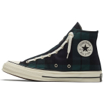 &bdquo;Converse&ldquo; 1970-ųjų &bdquo;Chuck Taylor All Star&ldquo; užtrauktuku dengti auk&scaron;takulniai bateliai su drobės logotipu ir žaliais bei juodais auliniais bateliais 169258C 35