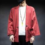 Kimono megztinis Retro Tradiciniai japonų samurajų drabužiai Kinų stiliaus medvilniniai lininiai Haori Yukata gatvės drabužiai XXXXXL armijos žalia spalva
