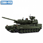 Karinis MOC 1/28 2306 vnt. Leopard 2A8 armijos pagrindinio mū&scaron;io tanko statybiniai blokai plytos modernūs tankų rinkiniai žaislai vaikams berniukams dovanos