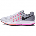 Nike Air Zoom Pegasus 33 moteri&scaron;ki bėgimo bateliai &bdquo;Pure Platinum&ldquo; / &bdquo;Black Cool Grey&ldquo; 831356-006 35.5