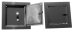 Nerūdijančio plieno kamino durelės 140*140mm Mažos - Dk 05 Chro