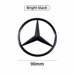 90mm ABS chromuotas juodas logotipas Mercedes emblema galinė žvaigždės emblema Mercedes Benz W203 W206 W212 X253 W167 W166 W247 C E GLA GLC GLE