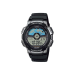 CASIO Vyri&scaron;kas YOUTH Juodas Laikrodis AE-1100W-1AV AE-1100W-1AV Black Silver Watch Dial black