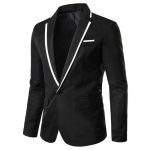Vyri&scaron;kas mažas kostiumas, spalvų derinys, slim fit, nereikalaujantis lyginimo, laisvalaikio vyri&scaron;ko kostiumo &scaron;varkas 2XL juoda