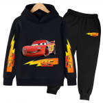 Animacinis Anime Žaibas Makvynas Madingi &Scaron;aunūs Spaudiniai Laisvi &Scaron;ilti Patogūs Berniukų Mergaičių Hoodies Ilgomis Rankovėmis Rinkinys 110cm juoda