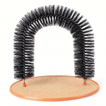Cat Toy Arch Self Groome Palepinkite katę su masažo priežiūros trynimo &scaron;epetėliu su braižymo padu žaislu katėms Interaktyvūs žaislai juoda