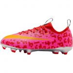 LEGO x Nike Jr. Mercurial Vapor Academy GS Rush Red Vaikams Futbolo Bateliai Pink Metallic-Silver Hyper-Pink IQ3580-601 37.5 pink