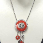 Les Tr&eacute;sors De Lily [C5331] - Collier Cr&eacute;ateur 'Byzance' Orange oranžinė