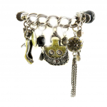 Les Tr&eacute;sors De Lily [E2574] - Bracelet Cr&eacute;ateur 'Tour du Monde' Gris