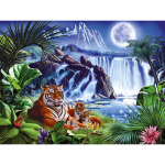 Visas 5D &bdquo;pasidaryk pats&ldquo; deimantinis pie&scaron;imas animacinis filmas &bdquo;Animal Tigras&ldquo; mozaikos siuvinėjimas kryželiu namų dekoras Rankų darbo 25x30cm