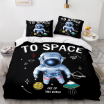 3D Space Series patalynės komplektas Astronaut antklodės ir pagalvės užvalkalas 2/3 dalių mink&scaron;tas ir greitai džiūstantis namų dekoras vaikų kambariams Baby 100x135cm