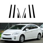 8 vnt. durų langų stulpelių stulpelių apdailos dangtelio lipdukai, skirti Toyota Prius 2010 2011 2012 2013 2014 2015 automobilių i&scaron;orės priedams