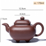 Yixing arbatinukai Violetinio molio arbatinukas Žalias molis Kvadratinis virduliukas Kinijos garsus rankų darbo smulkmena Arbatos rinkinys Dovanos 170ml 170ml