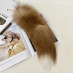 Madinga Big Fox Tail raktų pakabuko krep&scaron;ys Raktų pakabukas Pūkuotas papuo&scaron;imas about 40cm