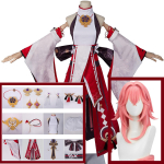 Anime Yae Miko Guuji Yae Cosplay kostiumas Helovinas Moterų žaidimai Uniformos Suknelės Apranga Kostiumai