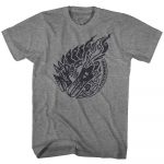 Monster Hunter Mh3 Emblem Graphite Heather Unisex mar&scaron;kinėliai S