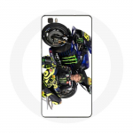 Coque pour Huawei P8 Valentino Rossi Pilote de vitesse fond blanc