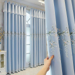 2 vnt Prabangios naujos europieti&scaron;ko stiliaus užuolaidos svetainei miegamojo dvisluoksnės tiulio marlės ekstravaganti&scaron;kos siuvinėtos langų ekranai 150*270CM*2PC