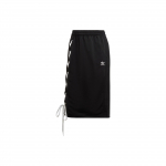 Adidas Originals Vienos spalvos Logotipo Spaudinys Elastingas Juosmuo Su Rai&scaron;teliu Sijonas Rudens Kolekcija Moteri&scaron;ki Apatiniai Juodas HK5059 S