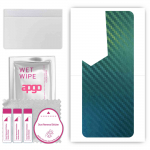 apgo Protective Skin Sticker for the back compatible with Tecno Pova 4, Wrap Film, Foil, Vinyl - Pattern Carbon Chameleon CAKA1