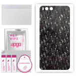 apgo Protective Skin Sticker for the back compatible with Xiaomi Mi 6, Wrap Film, Foil, Vinyl - Pattern Carbon Black Pixel