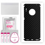 apgo Protective Skin Sticker for the back+sides compatible with Huawei Mate 30 Pro 5G, Full Wrap Film, Foil, Vinyl - Pattern Carbon Black