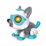 Robotų &scaron;unų žaislai, &bdquo;pasidaryk pats&ldquo; elektronika &bdquo;Pet Dog-Touch&ldquo; valdymas, balso valdymo interaktyvus &scaron;uniukas vaikams gimtadienio dovanos 15.5*13*10cm mėlyna