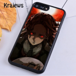 Krajews Kibutsuji Muzan Kimetsu no Yaiba Telefono dėklas iPhone 14 5 SE 6s 7 8 plus X XR XS 11 12 13 pro max Samsung S21 S22ultra iPhone 6plus