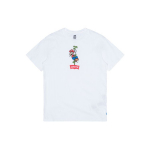Levi's X Super Mario Cartoon Print Crew Neck trumpomis rankovėmis mar&scaron;kinėliai vyrams, balti 22491-0711 S