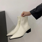 mados smailianosiai moteri&scaron;ki ploni aulinukai iki kulk&scaron;nies, madingi kvadratiniai žemi kulnai, eleganti&scaron;ki moteri&scaron;ki aulinukai su užtrauktukais gale, moteri&scaron;ka avalynė 35 smėlis