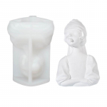 3D mergaičių silikoninė forma žvakėms gaminti &bdquo;pasidaryk pats&ldquo; rankų darbo muilo formos gipso epoksidinės dervos formos dekoravimas X3UC