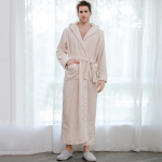 Vyri&scaron;kas didelio dydžio ilgas &scaron;iltas flanelinis chalatas žiemai su gobtuvu, koralinio vilnos chalatas, vyri&scaron;ki naktiniai drabužiai, moteri&scaron;kas chalatas, seksualūs chalatai L