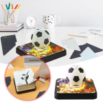 3D kalendorius 2025 m. popierinis skulptūros stalvir&scaron;io dekoracijos (futbolas)-kalendorius (baltas, 8,7 x 8,7 x 6 cm) One Size