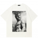 Streetwear Juokingi Grafiniai Mar&scaron;kinėliai Medvilniniai Mar&scaron;kinėliai Unisex Vir&scaron;ūnės Vasariniai Mar&scaron;kinėliai Trumpomis Rankovėmis S balta