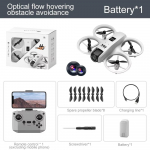 2025 Naujas V66 Mini Dronas 8K Profesionali HD Plataus Kampo Kamera WiFi FPV RC Dronas Auk&scaron;čio Palaikymas Sraigtasparnis Sulankstomas Kvadkopteris Vaikų Žaislai 1 Battery balta