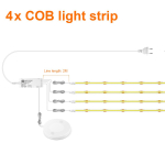 LED Akustinė plok&scaron;tė Dekoratyvinė COB &scaron;viesos juosta Palietimu pritemdoma Sieninė fono lempa Vitrinos lentyna Po spintelėmis Miegamojo naktinė lemputė 4pcs-2M
