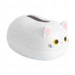 Kawaii Cat Tissue Box Svetainės servetėlių laikymo dėžutė Virtuvės popieriaus konteineris Stalinis tualetinio popieriaus laikiklis bendrabučio vonios kambariui balta