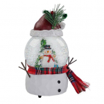 Kalėdų dirbtinio kri&scaron;tolo rutulio ornamentas, animacinis &scaron;alikas, sniego senis, sniego gaublys su muzikine dėžute, namų, biuro, &scaron;ventinio vakarėlio stalo dekoracija Snowman