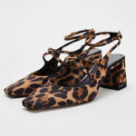 Pavasariniai auk&scaron;takulniai Moteri&scaron;ki Mary Jane bateliai Retro leopardo ra&scaron;to Seksualūs su kulk&scaron;nies dirželiu Slingback prabangūs dizainerių moteri&scaron;ki bateliai auk&scaron;tu kulnu 36 ruda