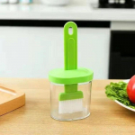 Aliejaus butelių &scaron;epetėlių rinkinys Buitinė virtuvė Auk&scaron;tai temperatūrai atsparus silikoninis &scaron;epetys Grilio aliejaus padažas Virtuvės gaminimo įtaisai žalia