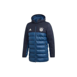 Adidas Bayern Miuncheno Treniruočių Logotipo Spaudos Užtrauktuku Užsegamas Medvilninis Džemperis Su Gobtuvu Vyri&scaron;kas Striukė Mėlyna EB7564 S