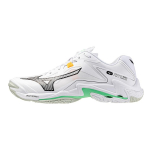 Mizuno Wave Lightning Z8 Balti Juodi &Scaron;alčio Smaragdo Unisex Sportbačiai V1GA240016 36.5