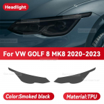 Volkswagen VW GOLF 8 MK8 2020-2023 2022 Automobilio priekinio žibinto juoda TPU apsauginė plėvelė Priekinio žibinto tamsinimo spalvos keitimo lipdukas Smoked black