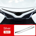 Skirta Toyota Camry XV70 SE XSE 2018- 2022 2023 Nerūdijančio plieno automobilio priekinio buferio apatinės grotelės apdailos dangtis Vidurinis tinklelis &scaron;viesus sidabras